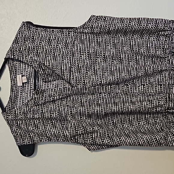 Merona black and white Midi dress with pockets - Picture 2 of 7